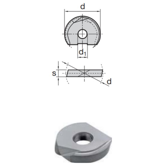 Picture of LMT Fette WPR 25 CF LWP40M Milling Insert Ball Mill 0.984 Cutter Diameter